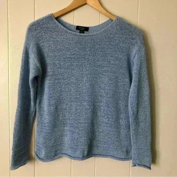 Lord & Taylor Sweaters - Lord & Taylor Knit Light Blue Cotton Blend Top Sweater Size PS